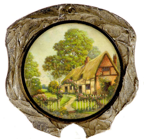 Miniature framed print of a cottage