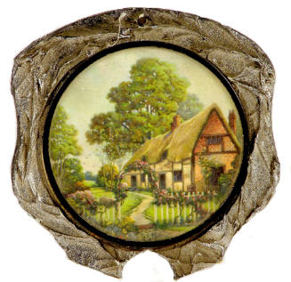 Miniature framed print of a cottage