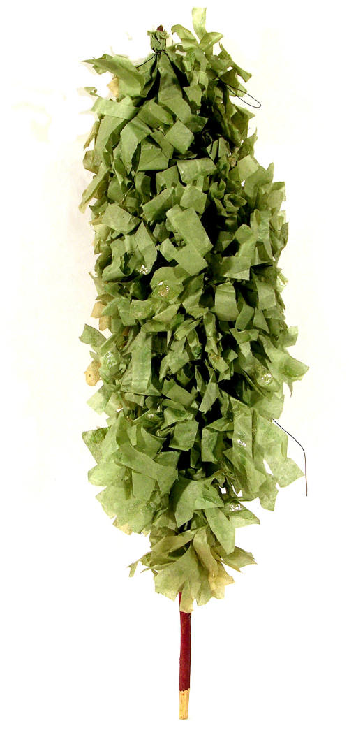 Green tissue paper tree