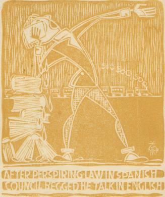 Gustave Baumann, Illustrations after a Play: "After Perspiring Law ...", 1923, Image: 8 x 6 5/8…