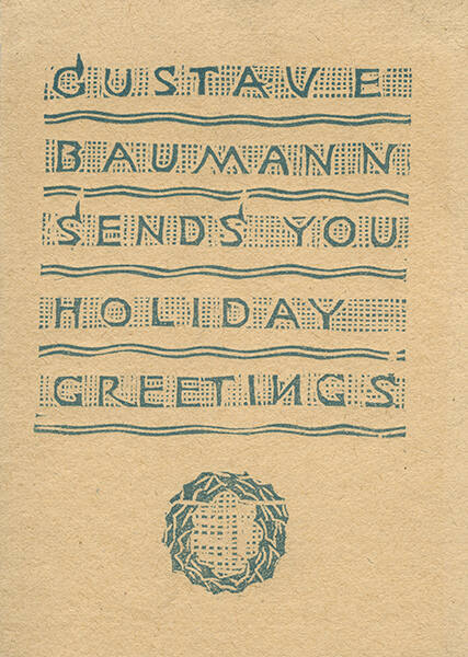 Greeting Card for 1916: "The Corn Was Frosted ..." (front cover)