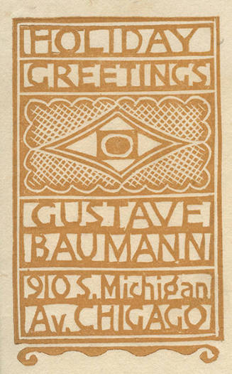 Greeting Card for 1915: "With Happier Times" (back cover)