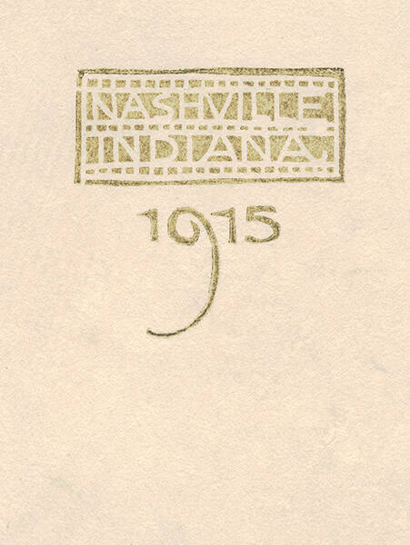 Greeting Card for 1915: "My Shop" (back cover)