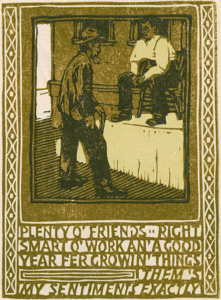 Greeting Card for 1913: “Plenty O’ Friends” (interior)