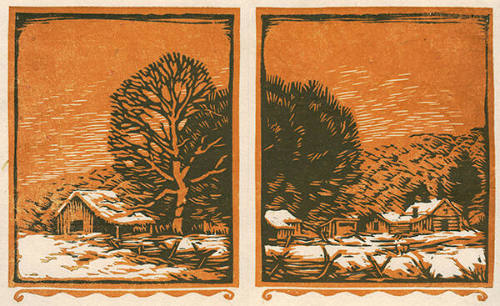 Greeting Card for 1915: "With Happier Times" (interior)