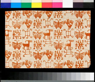 Butterflies, Parrots, Goat and Pictograph Endpaper Design
