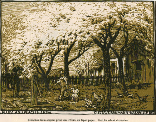 Plum and Peach Bloom (Double sided print)