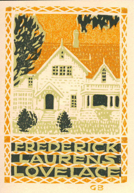 Bookplate for Frederick Laurens Lovelace
