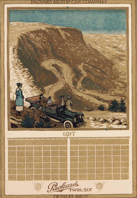 Illustrations for the Packard Motor Car Company Calendar of 1917: September and October