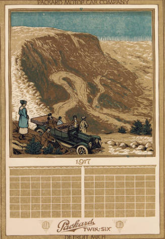 Illustrations for the Packard Motor Car Company Calendar of 1917: September and October