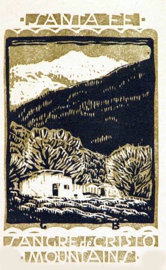 Gustave Baumann, Sangre de Cristo Mountains (from the Santa Fe series), n.d., color woodcut, 5 …