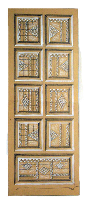 Gustave Baumann, Untitled, n.d., pencil and charcoal on paper, 17 1/4 x 6 1/8 in. Collection of…