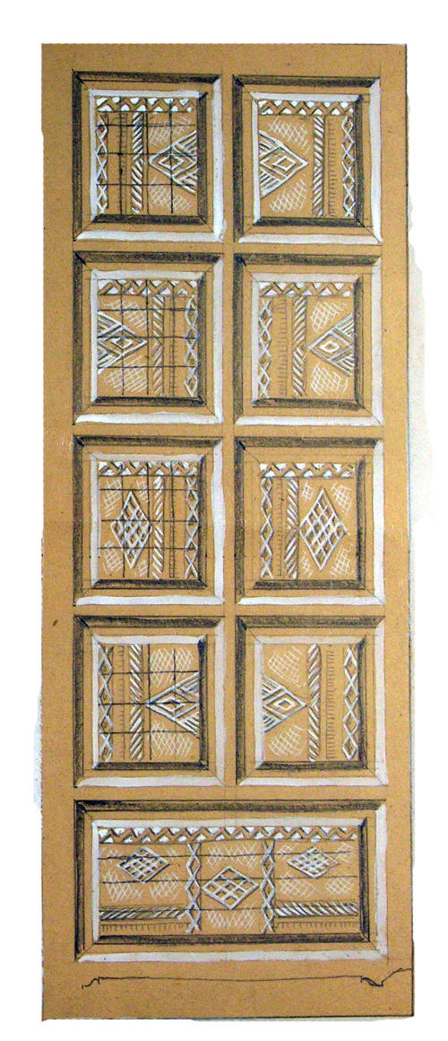 Gustave Baumann, Untitled, n.d., pencil and charcoal on paper, 17 1/4 x 6 1/8 in. Collection of…