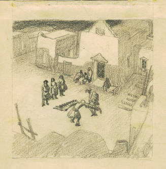 An Eagle Ceremony at Tesuque Pueblo (sketch)
