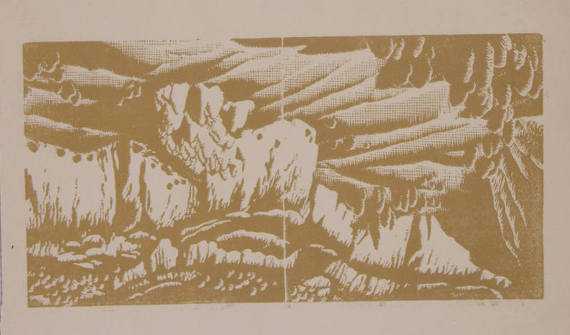 Endpapers: South Wall of the Canyon, from Frijoles Canyon Pictographs