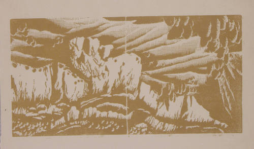 Endpapers: South Wall of the Canyon, from Frijoles Canyon Pictographs