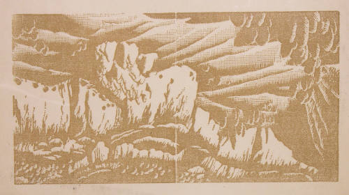 Endpapers: South Wall of Canyon, from Frijoles Canyon Pictographs