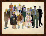 Fritz Scholder, Arts Faculty at the Institute of American Indian Arts at 4:15pm, 1968, oil on c…
