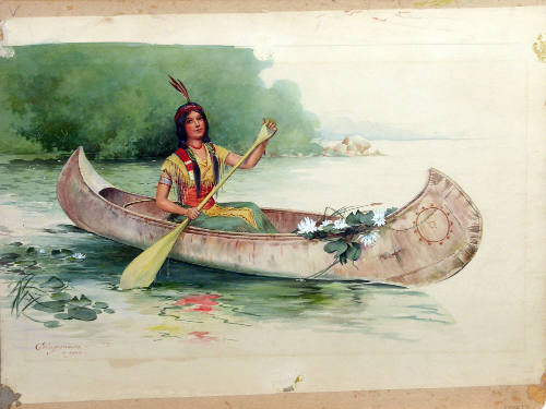 Untitled (Indian Woman in Canoe)
