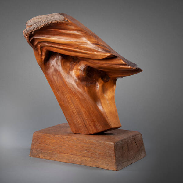 Ina Sizer Cassidy, Wind, 1932, cedar, 13 1/4 x 9 x 2 1/4 in. Collection of the New Mexico Museu…