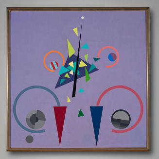 Ed Garman, No. 283A, 1942, oil on board, 24 x 24 in. Collection of the New Mexico Museum of Art…