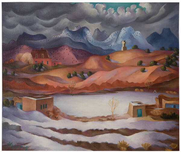 James Stovall Morris, Cross of the Martyrs, 1940, oil on canvasboard panel, 19 7/8 x 24 in. Col…