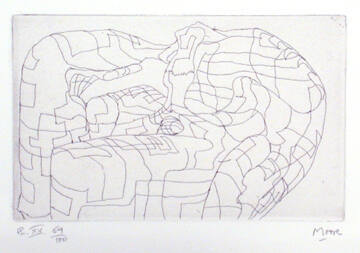 Plate XV: Elephant Skull Suite: Here the Etching Needle Hardly Touched the Plate