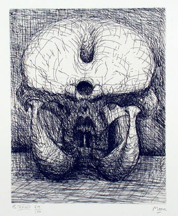 Plate XXVIII: Skull Back View - Tunnels, Regressions, Dark Depths