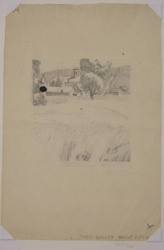 Taos Valley Wheat Field (sketch)