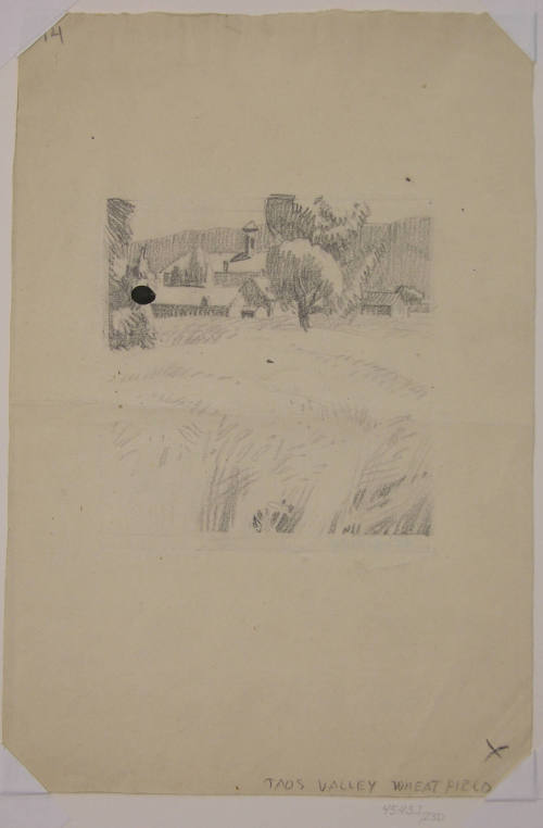 Taos Valley Wheat Field (sketch)
