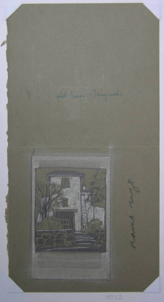 Sketch for Postcards of Santa Fe: Old San Miguels A.D. 1603