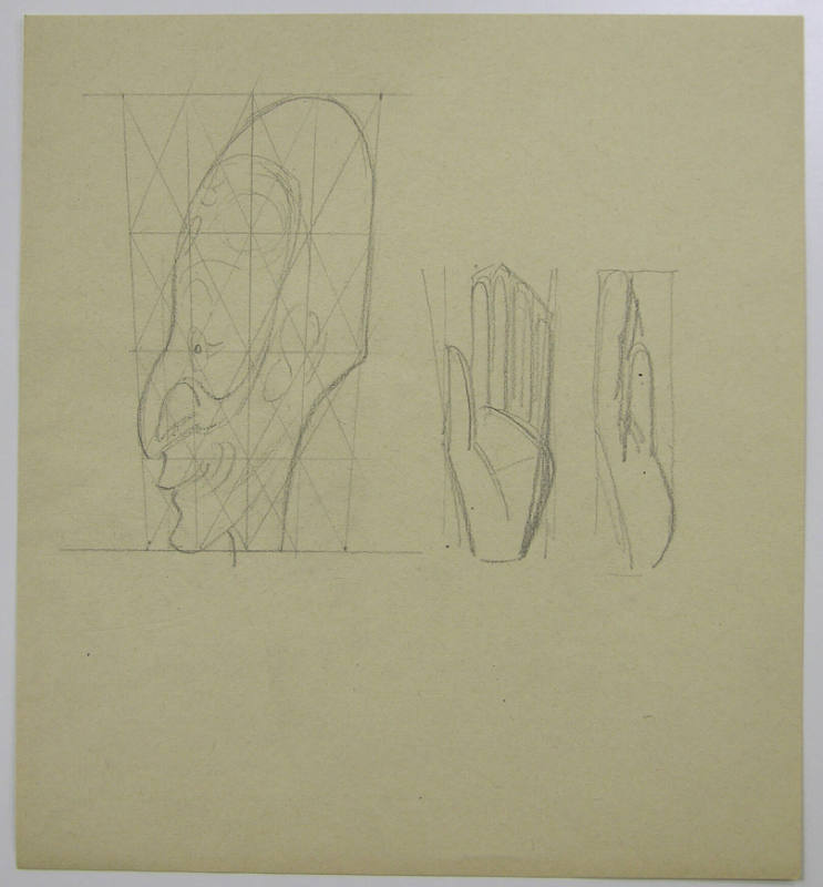 Study for Marionette Head and Hands