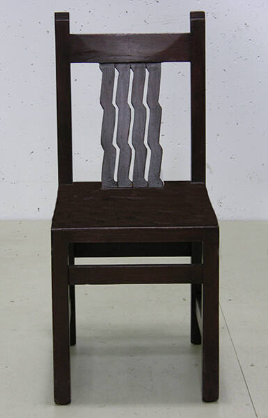 Gustave Baumann, Chair, circa 1930, wood and paint, 36 × 15 1/2 × 18 1/2 in. Collection of the …