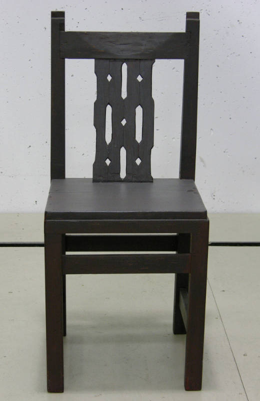 Gustave Baumann, Chair, circa 1930, wood and paint, 36 × 15 1/2 × 18 1/2 in. Collection of the …