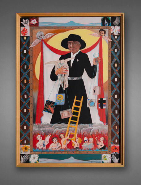 Elizabeth Kay, Our Lady of Mount Pedernal (Twentieth Century Devotion to the Arts), 1997, oil o…
