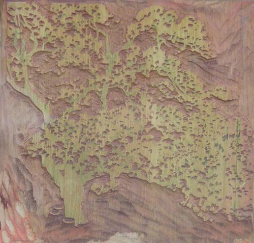 Spring Blossoms (Woodblock - Orange)