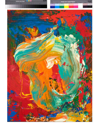 Charles Clough, Habitus, 1993-1994, enamel on Masonite, 32 x 23 3/4 in. New Mexico Museum of Ar…