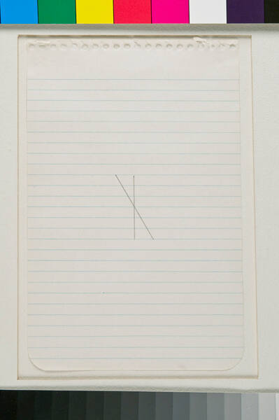Richard Tuttle, Rome Drawing #71, 1974, graphite on lined notebook paper, 7 11/16 x 5 in. Colle…