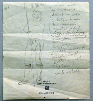 Indians of Middle West for Murals of Missouri State Capital - Osage