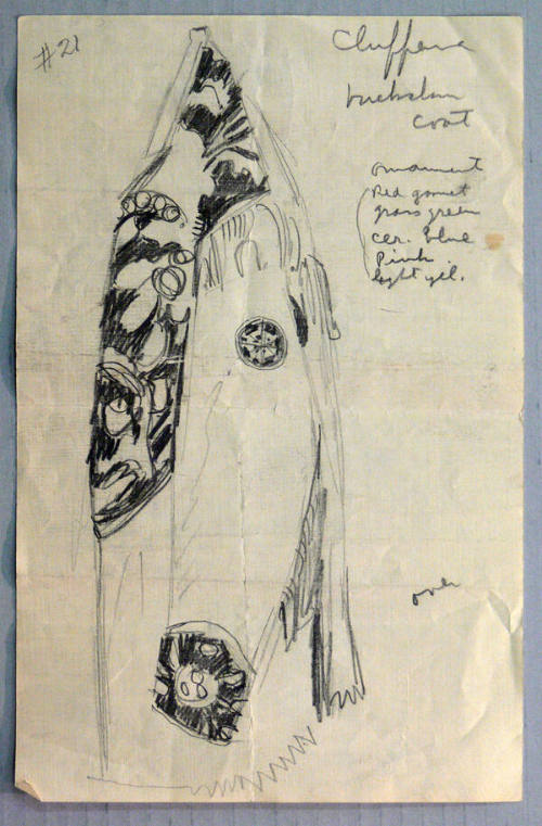 Indians of Middle West for Murals of Missouri State Capital - Bucksin Coat