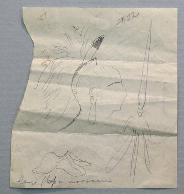 Indians of Middle West for Murals of Missouri State Capital - Osage Indians