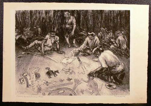 Preparing the Sand Painting - Navajo