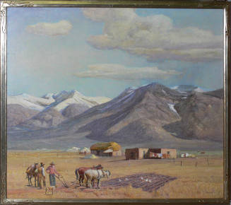 Oscar Berninghaus, Spring Plowing, 1937, oil on canvas, 34 1/8 × 39 in. Collection of the New M…
