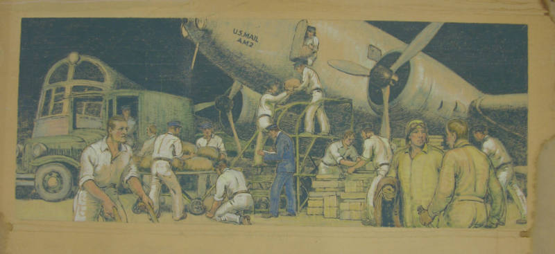 Air Mail (study for mural)